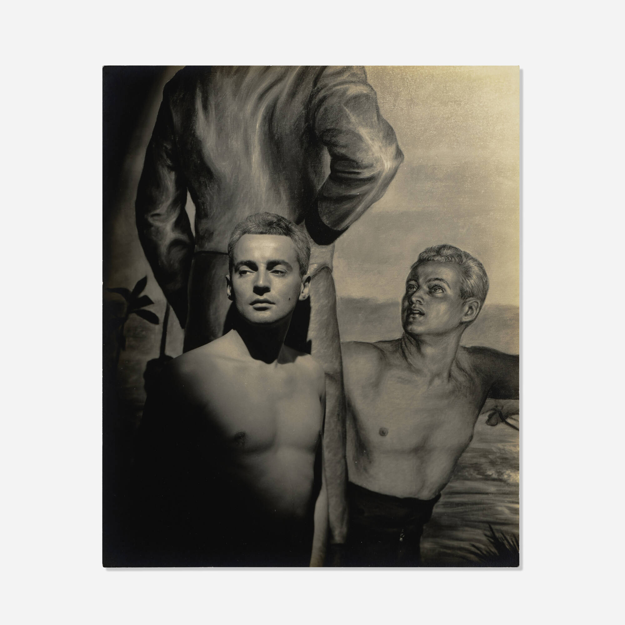 George Platt Lynes — Self-Portrait Before Mural by Jared French