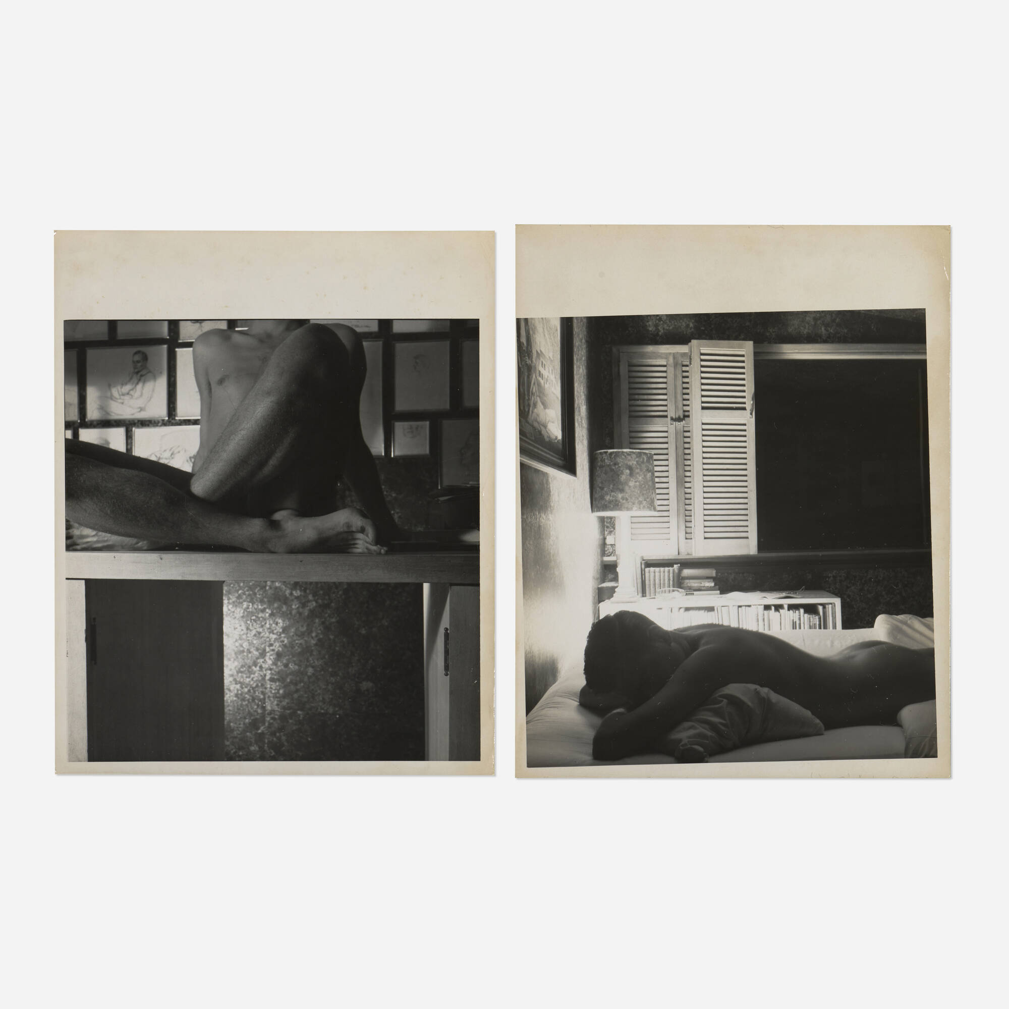 George Platt Lynes — Male Nude Study (two works)