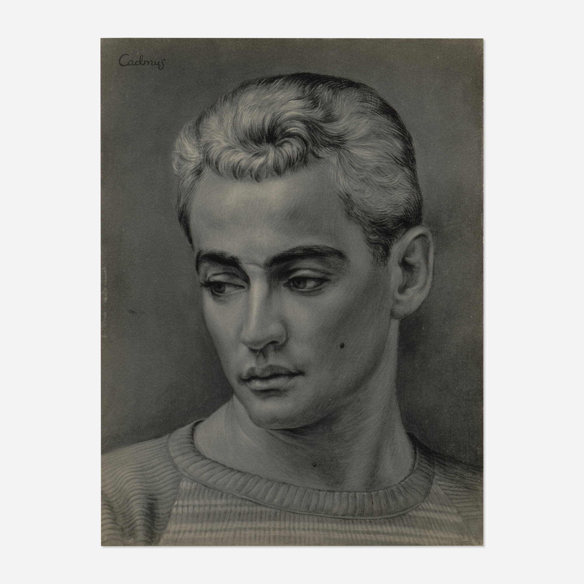 George Platt Lynes — Photograph of a Portrait of the Artist by Paul Cadmus