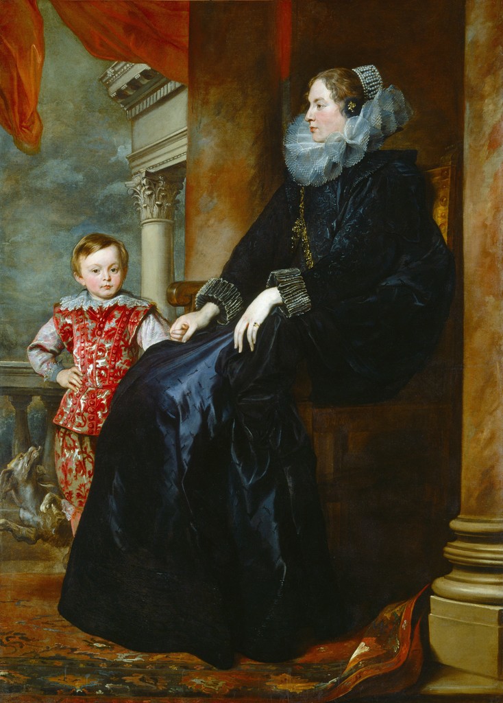 Anthony van Dyck — A Genoese Noblewoman and Her Son