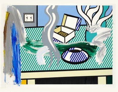 Roy Lichtenstein — Brushstroke Still Life with Box (Study)