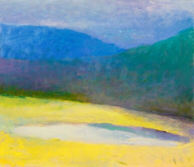 Wolf Kahn — Pond and Hill
