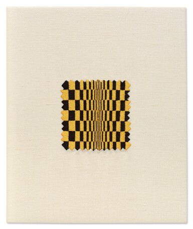 Elaine Reichek — Swatch, Rileydigital embroidery on