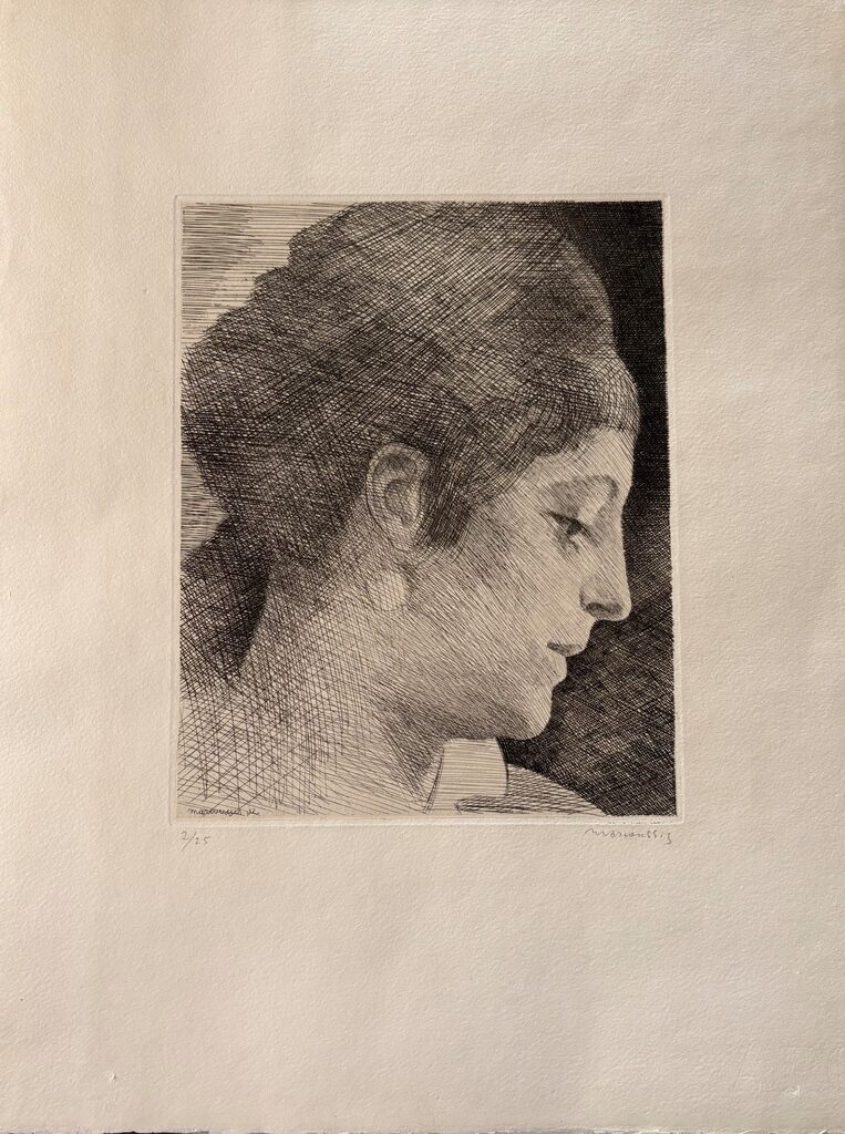Louis Marcoussis — La mère de l'artiste, jeune, de profil