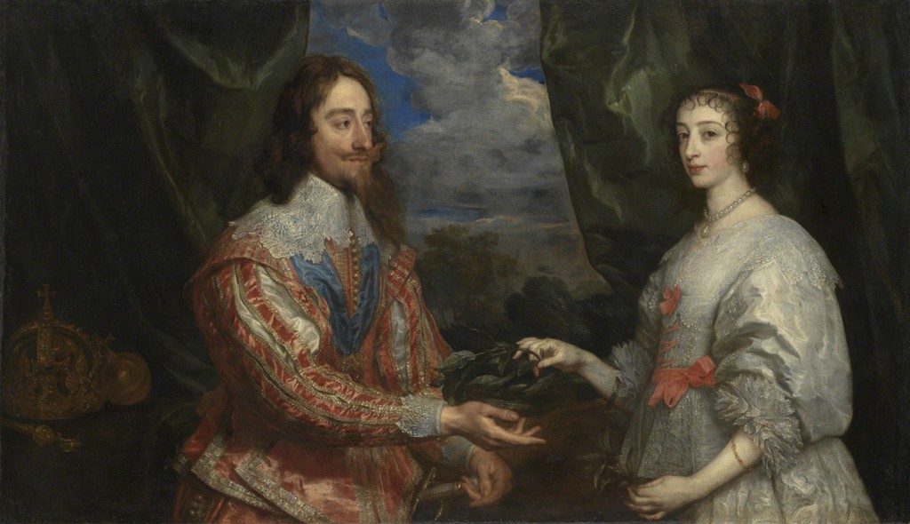 Anthony van Dyck — Charles I and Henrietta Maria Holding a Laurel Wreath