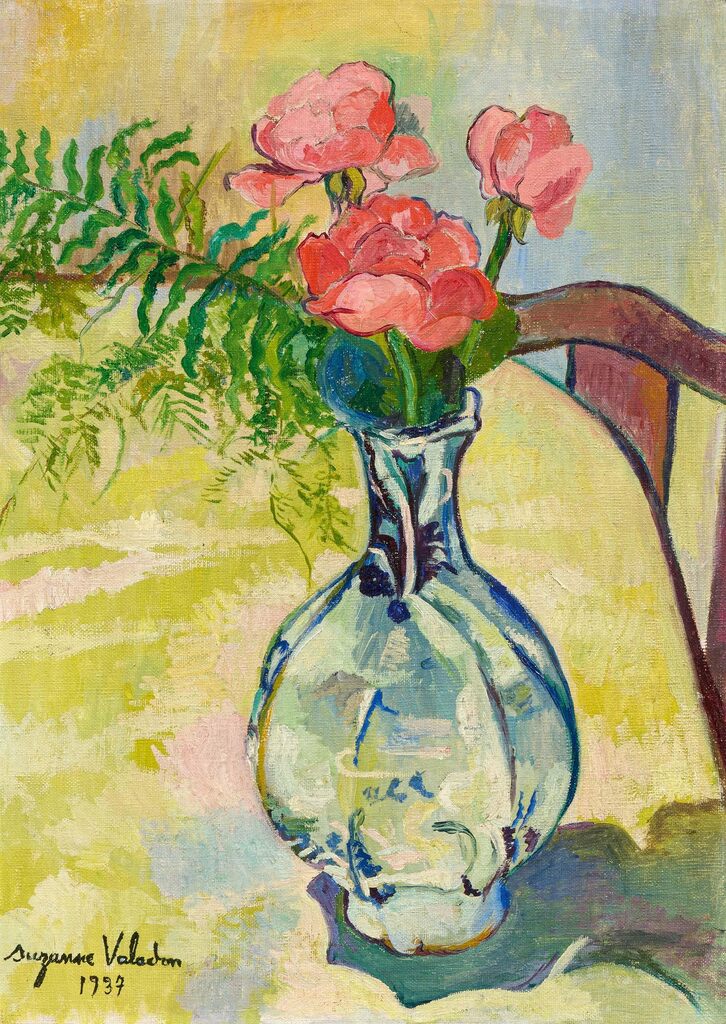 Suzanne Valadon — Bouquet de roses et fougères