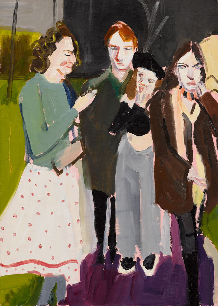Chantal Joffe — Alyssa, Oscar, Vita and Esme in Triangle Park
