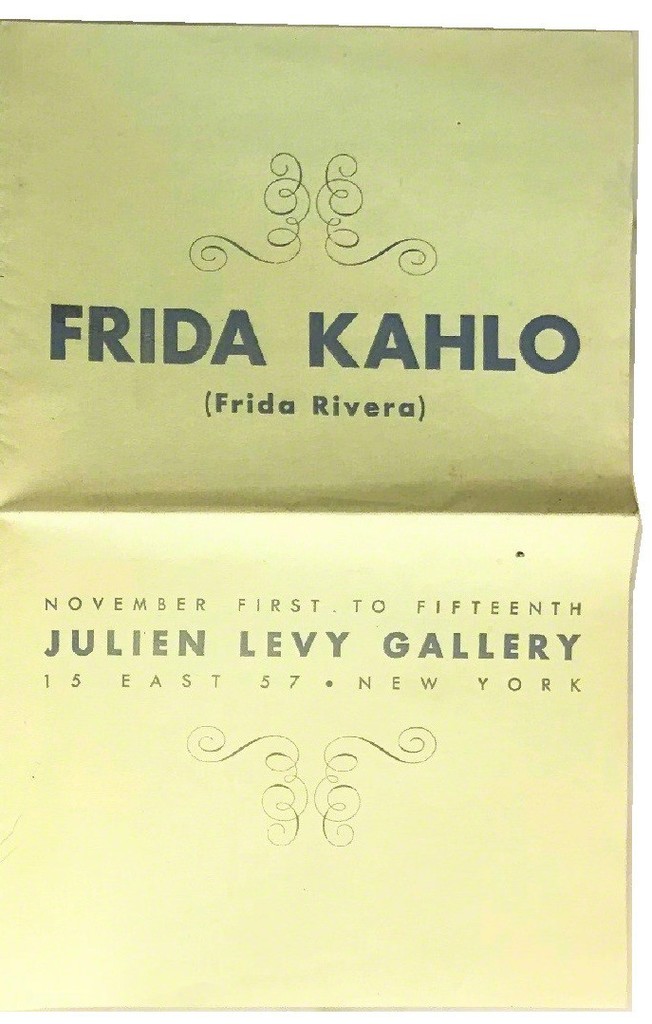Frida Kahlo — "Frida Kahlo (Frida Rivera)", 1938, RARE Exhibition Catalogue, Julien Levy Gallery NYC.