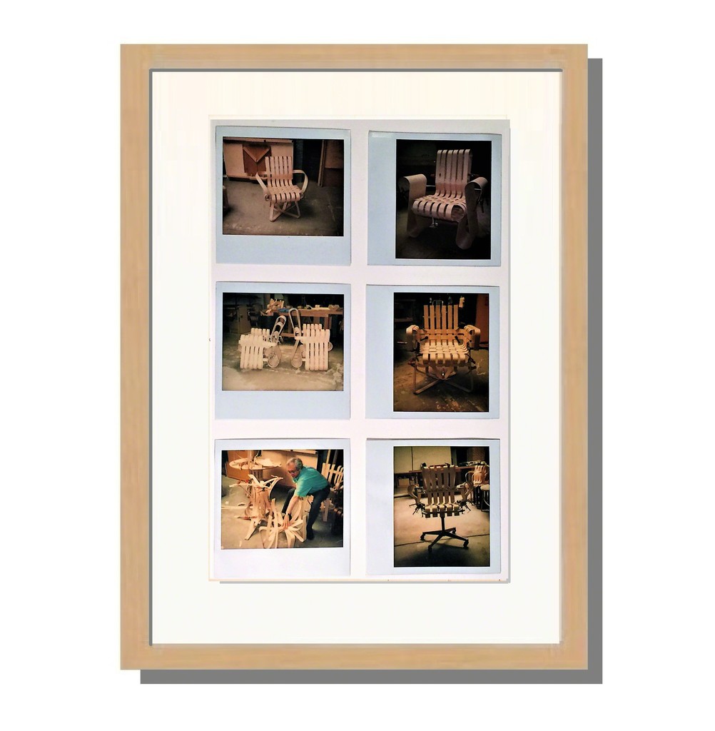Frank Gehry — 6- Polaroid's, Knoll Bent Wood ProtoTypes