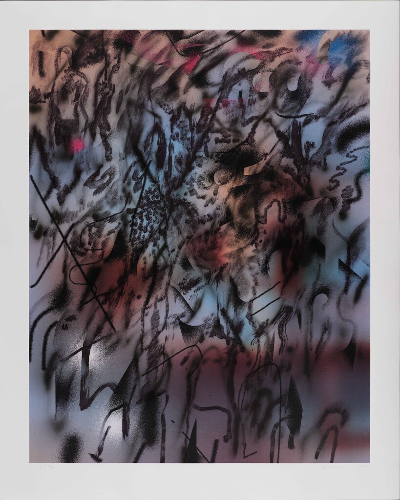 Julie Mehretu — Corner of Lake and Minnehaha (blue)