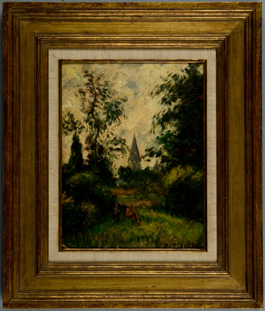 Imitator of Camille Pissarro — The Bell Tower at Bazancourt