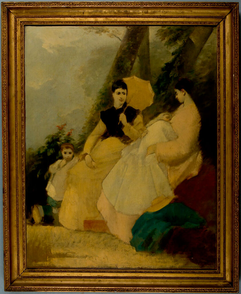 Unidentified Artist — Women and Children in a Garden