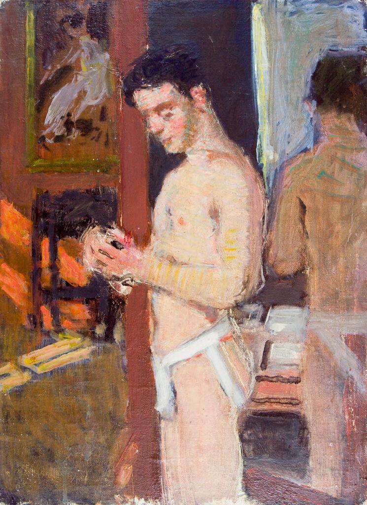 Portrait of a Young Man with a Mirror