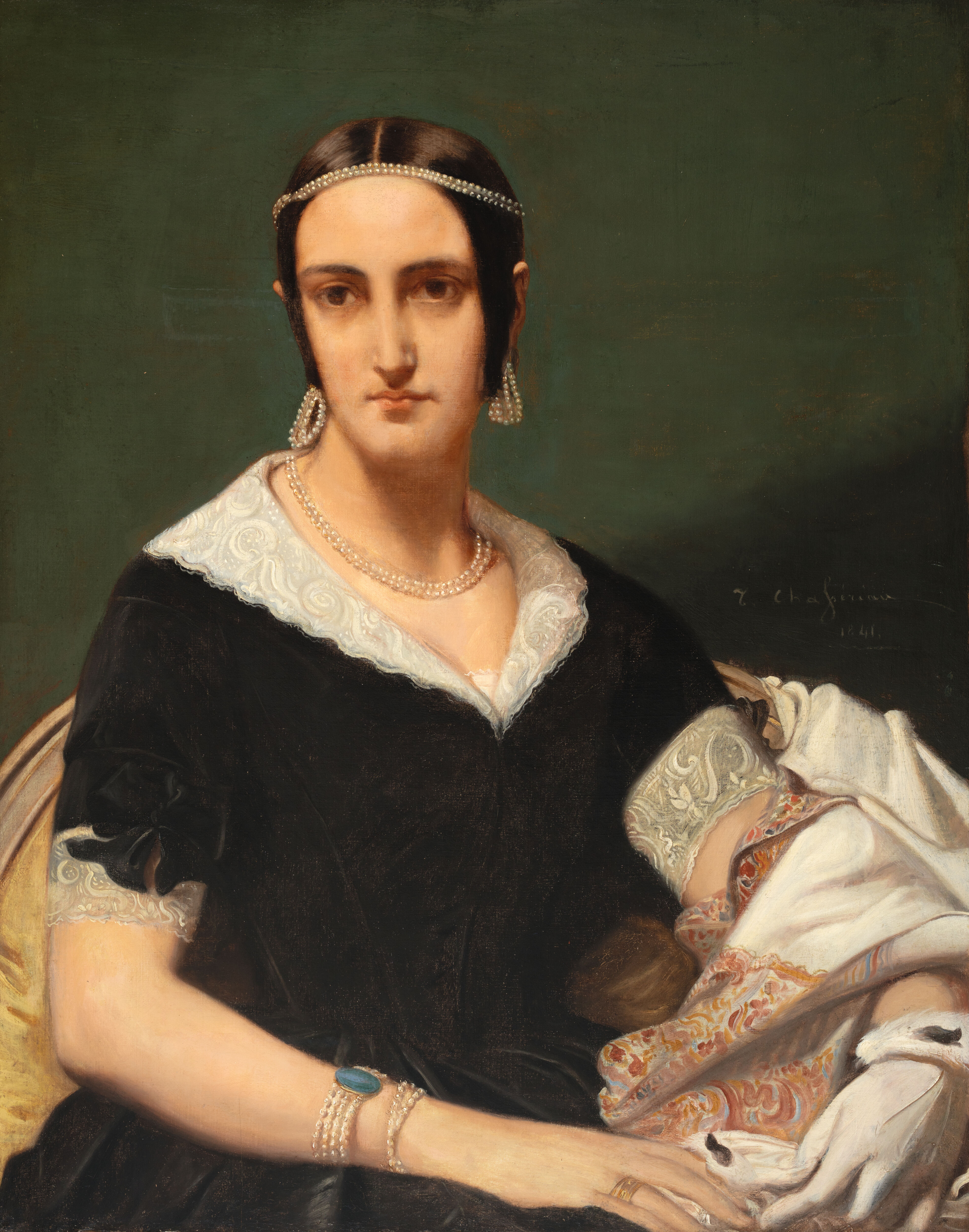 Portrait of a Young Woman with Pearl Necklaces
