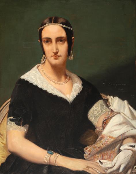 Portrait of a Young Woman with Pearl Necklaces