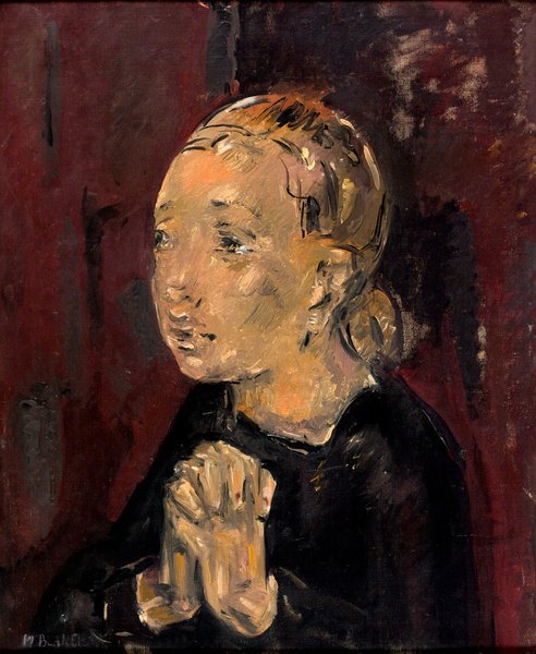 Fillette aux mains jointes